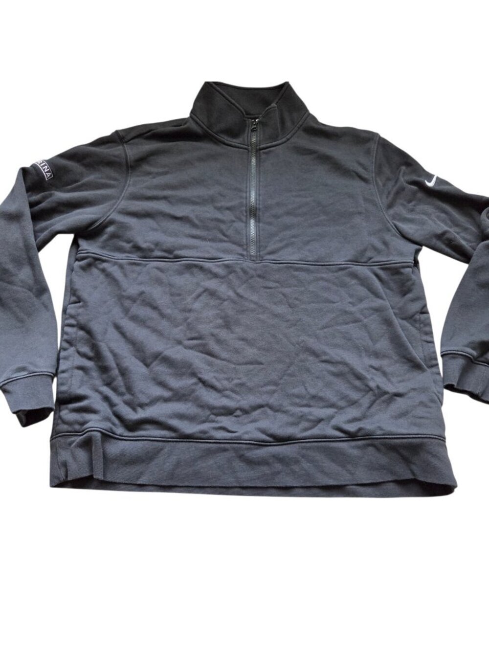 Nike Sweatshirt Mens 2XL Fleece Half Zip Pullover Swoosh Logos Pockets